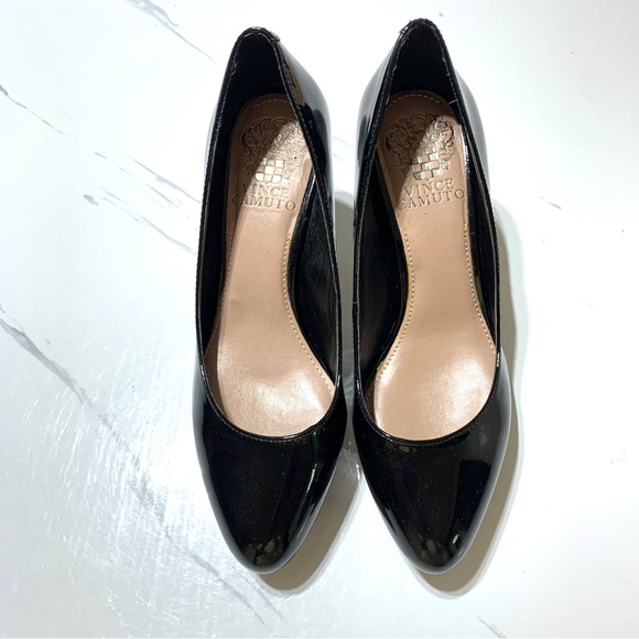 NWOT VINCE CAMUTO Desti Platform Black Patent Pump Sz 5.5 - Picture 3 of 12